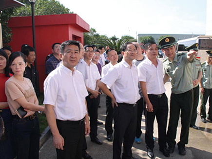 市委書記王昌榮來日康生產基地觀摩消防演練